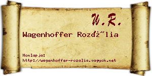 Wagenhoffer Rozália névjegykártya