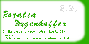 rozalia wagenhoffer business card